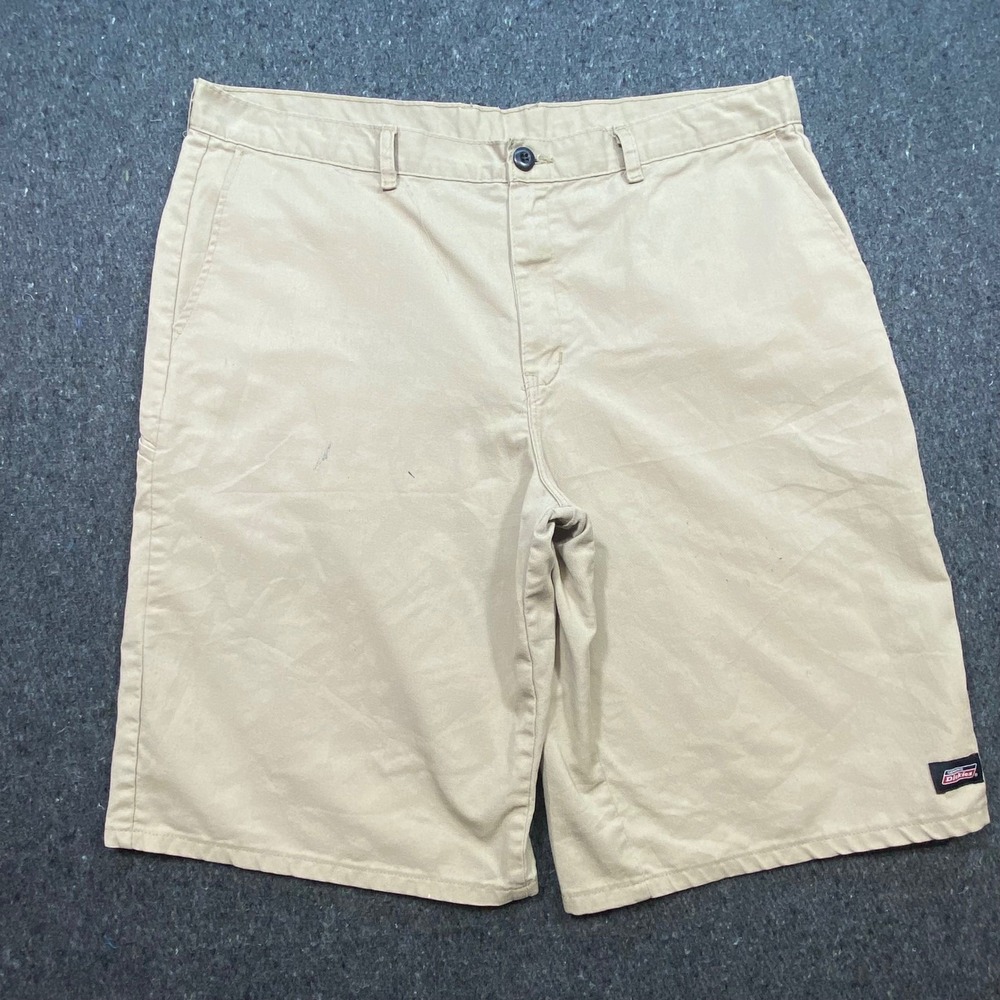 Genuine‎ Dickies Workwear Mens 40 Tan Khaki GR630DS Twill Utility Shorts Solid